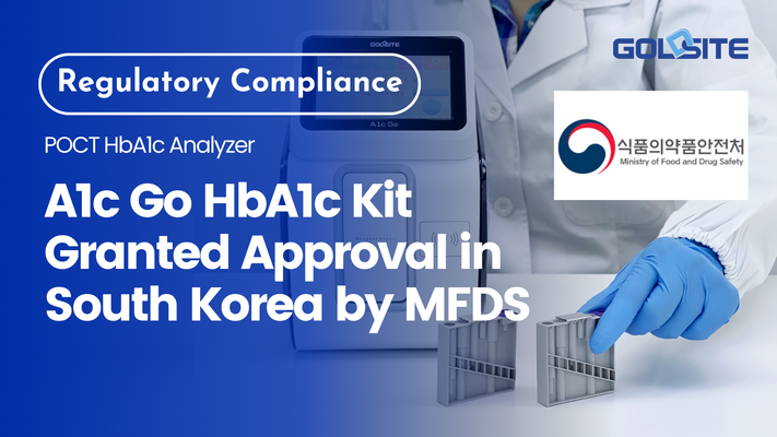 Goldsite Diagnostics Inc. Logra la certificación clave para el kit A1C Go HBA1C en Corea del Sur